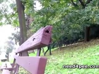 브루 넷의 사람 매력 방뇨 에 그만큼 면 산책 에 밤