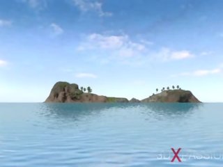 Young gara woman fucked hard by a huge gara sik daşda on a ýabany island