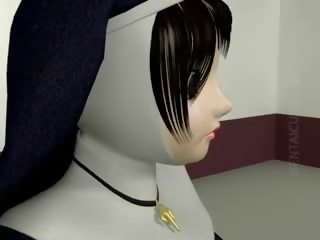 3d 無盡 尼姑 得到 slit vibrated