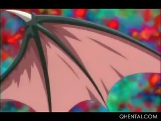 Busty Hentai Maid Riding manhood On The Table In Gangbang