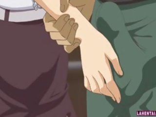 Hentai enchantress mendapat facialed pada tandas
