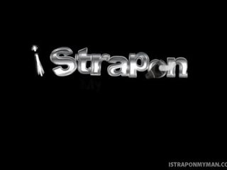 Stacked redhead whips out her strapon