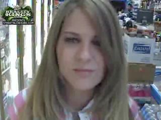 This Blond amateur street chick is getting creamed up incredible spy glass films