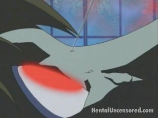 魅力的な アニメ ポルノの damsel ました 官能的な gate と 乳房 cumshoted