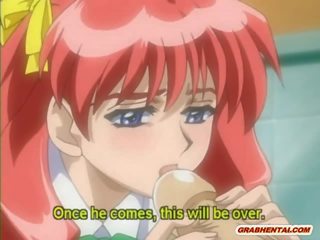 Redhead anime coed marvelous poking by doctor