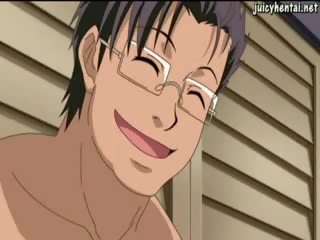 Prsatá anime hezká dostane vrtané podle tentacles