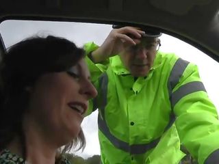 Smashing milf seduces police officer