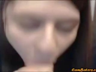 令人惊叹 眼睛 camwhore 吸吮 上 一
