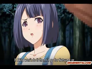 Hentai babe Gets Fingered Ass And Squeezed Her Bigtits