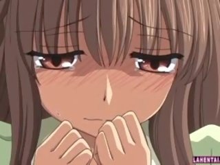 エロアニメ 金髪の人 と ブルネット 取得 ファック バイ 男 で 三人組