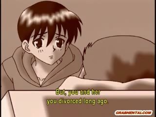 엄마 애니메이션 빨기 manhood 과 젖은 고양이 poking