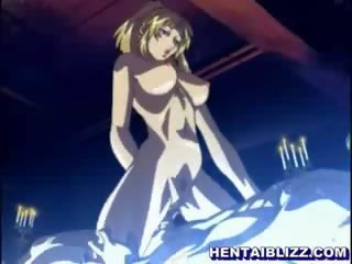 Eliit blond hentai tšikk koos suur ümber tissid ratsutamine peenis