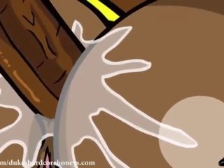 Big booty Black BBW take huge peter up her ass.
