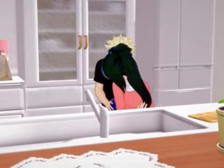 My hero academia&colon; katsuki bakugo helps the new inçe inko midoriya feel young again