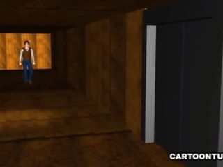 Tasty 3D cartoon blonde cookie getting licked and fucked
