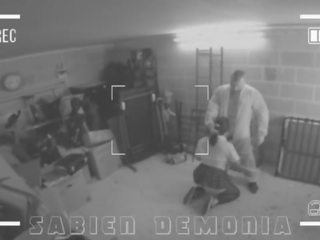 Cctv footage 의 enchanting 비탄 sabien demonia 점점 엿 에 바보 로 학교 노동자