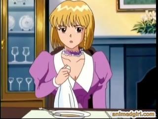 로프로 묶었 애니메이션 삼인조 dildoed 고양이