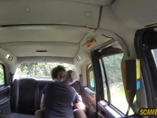 Tubby jatty kloe gets smashed hard in the taxi by the driver