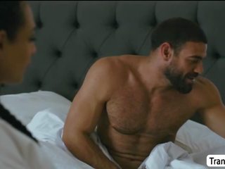 TS Eva loves when she suck Daddys phallus