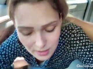 Diva Blowjob Big putz Stranger and Cumshot in the Car