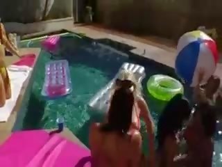 Splendid Group Anal Fun By The Swimmingpool