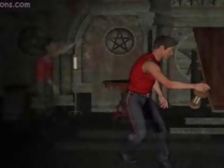 Great animated wampir enjoys hard prick