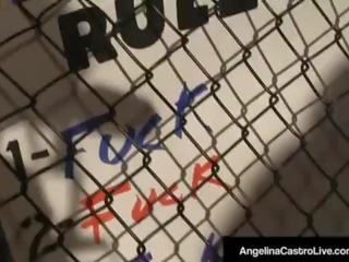 Cuban adult video Queen Angelina Castro Grinds BBC In A Cage Fight&excl;