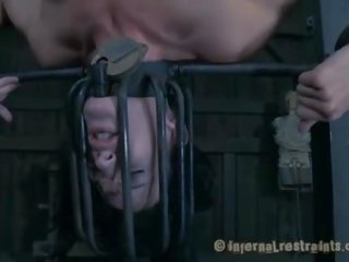 Tough gal in shackles gets her cutie pumped