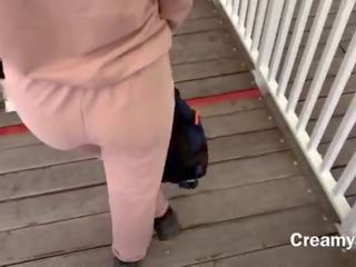 I barely had time to swallow incredible cum&excl; Risky public adult film on ferris wheel - CreamySofy