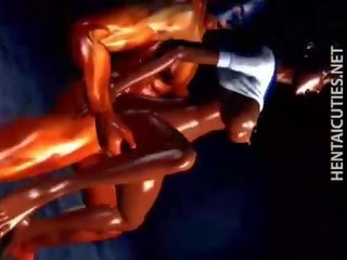 3D hentai slattern gets nailed by a big bloke