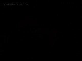 Hentai trăsătură despartind widely și arată pizda