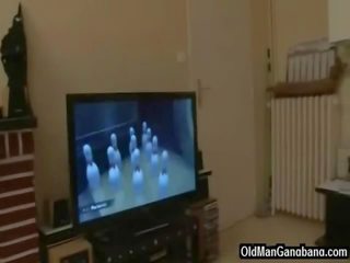 Pleasuring Strip video Bowling About A Pair Of Spicy Pal This Tattooed Dolls Knows She's Gonna End Up Taking Old And Yonkers In Her Every Fuckable Hole. The Old Kink And The Sensuous Stud B