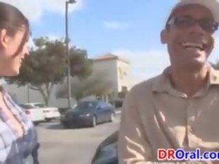 Jana fucked by a big phallus outdoors