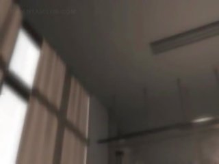 Provokativní anime miláček v velký kozičky fouká a obr putz