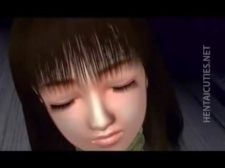 Concupiscent 3d anime jatty gets slit fingered