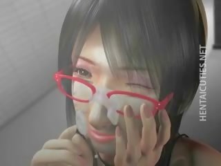 Geeky 3D Hentai strumpet Gives POV Head
