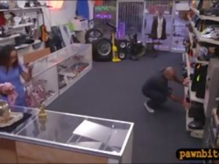Stunner desperate for pul gets slammed by libidinous pawn keeper