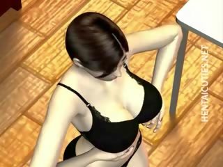 3D Anime slattern Eat Two Big Black Dicks