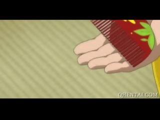 Hentai geisha fucked habang siya ay nakatali pataas