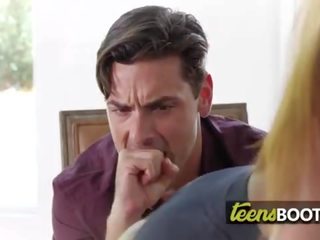 Sarah seduces hard up boss into banging her cunt deep and hard