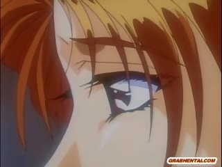 Svázaný anime coed poked od za podle zvrhlík