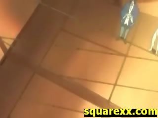 青少年 的陰戶 slides 一 cowboy 繩 之間 陰唇