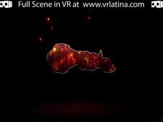 Vrlatina - 自信的 smiling 拉丁 青少年 同 完美 奶 他媽的 vr
