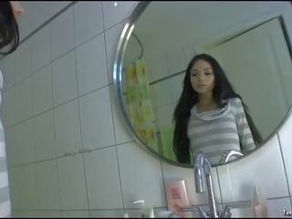 Brunet cutie kino her syrylan twat in the hajathana solo