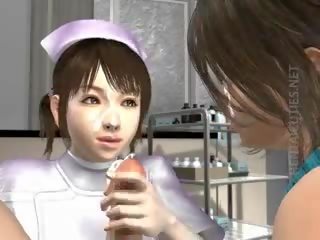 Sexual 3D Hentai Girls Fuck A Big prick