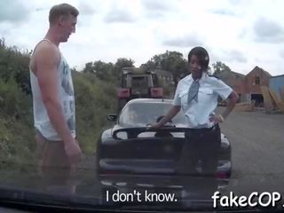 Hoteč da na max ponaredek policaj keeps jumping na a debel manhood