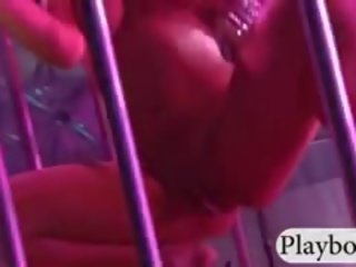 組 的 黨 女孩 剝離 向下 和 戲弄 在 一 俱樂部