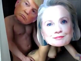 Donald trump and hillary clinton real selebriti reged clip tape exposed xxx