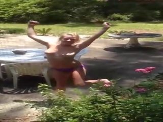 Fabulous Blonde In Bikini Outfit Gets Caught On Camera