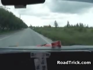 Pleasant Brunette Sucking johnson In Back Seat Of Van
